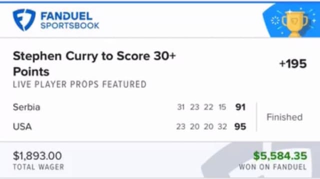 Verified winning bet slip